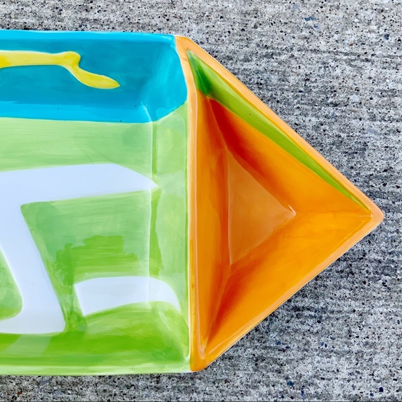 Pacific Enterprise Hanukkah Dreidel snack tray platter - Picture 3 of 11